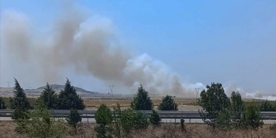 Balıkesir'de çıkan orman yangınına müdahale ediliyor