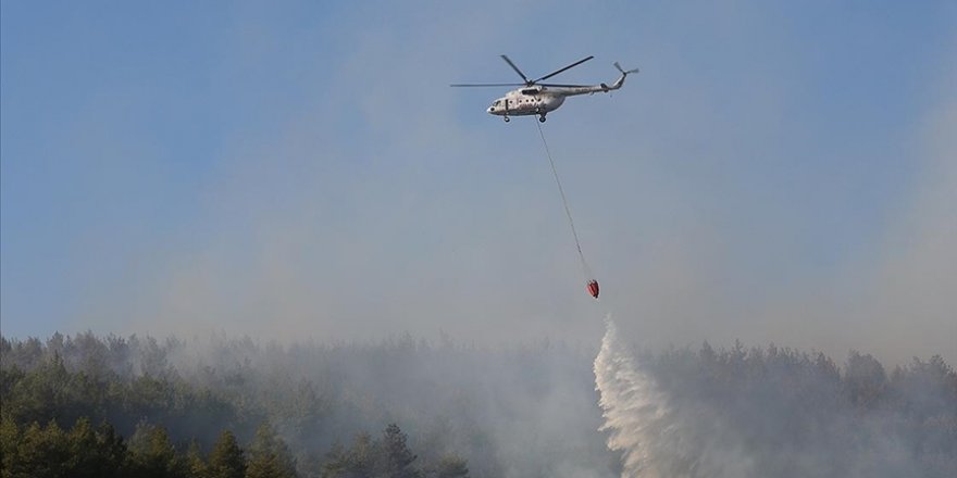 Hatay'da çıkan orman yangınına müdahale ediliyor