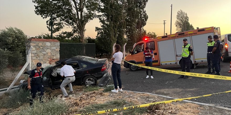 Aydın'da bahçe duvarına çarpan aracın sürücüsü hayatını kaybetti