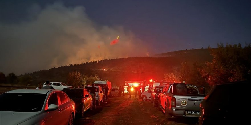 Çankırı'da çıkan orman yangınına müdahale ediliyor