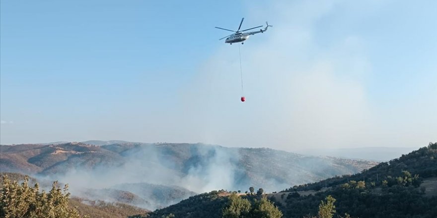 Uşak'ta iki noktada çıkan yangınlara müdahale ediliyor