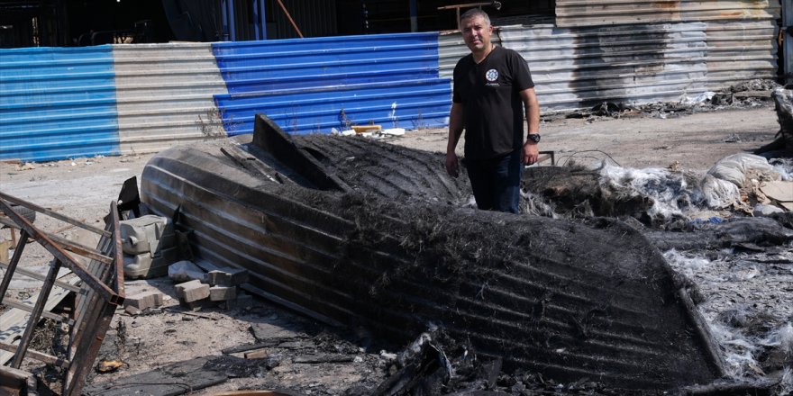 İzmir'deki orman yangınında tekne üretim tesisi yanan esnaf, destek bekliyor