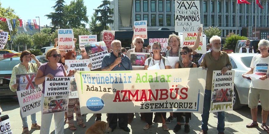 Ada sakinleri "azmanbüs"lerin kaldırılması için dilekçe verdi