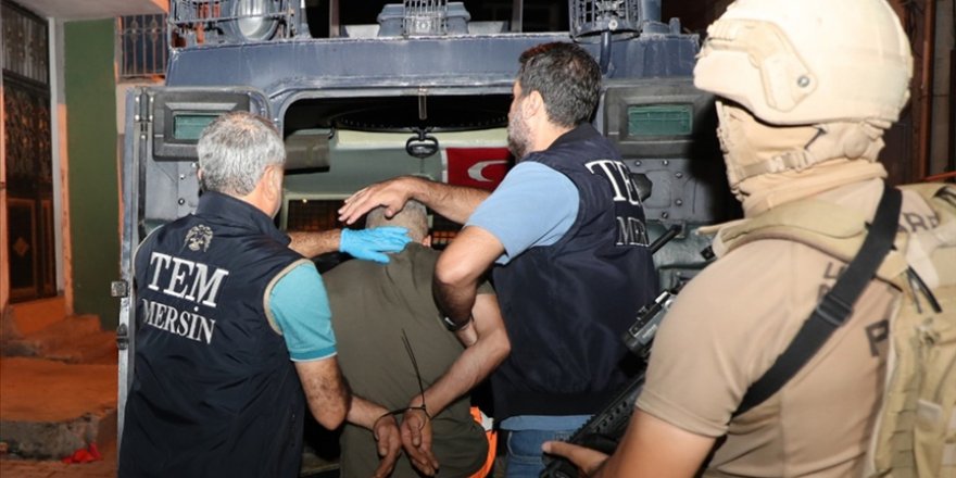 Mersin'de terör örgütü PKK/KCK operasyonunda 14 zanlı yakalandı