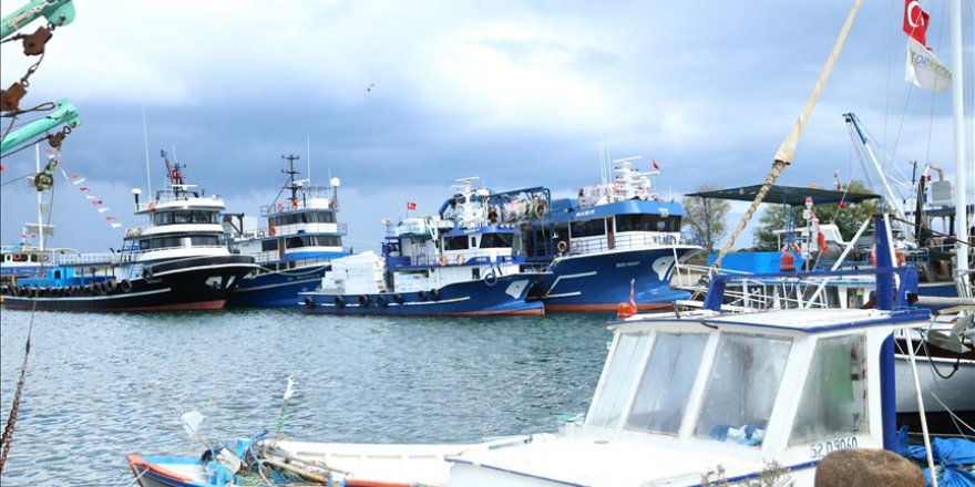 Ordu'da olumsuz hava koşulları nedeniyle balıkçı tekneleri limanlara sığındı