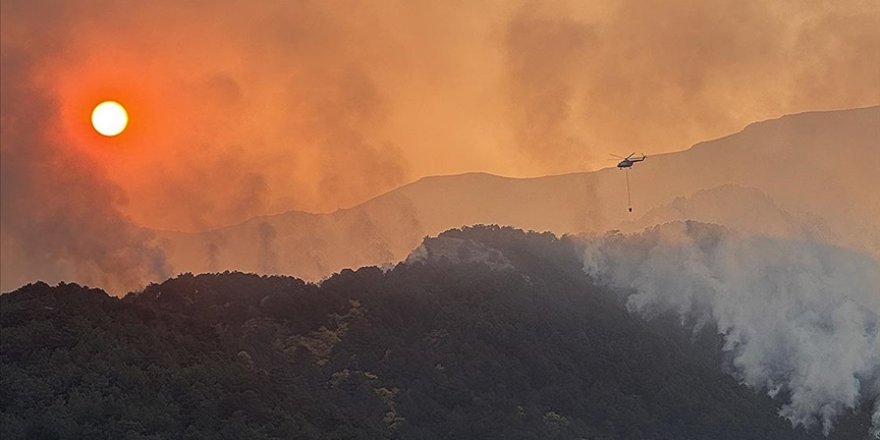 Denizli'deki orman yangınına müdahale sürüyor