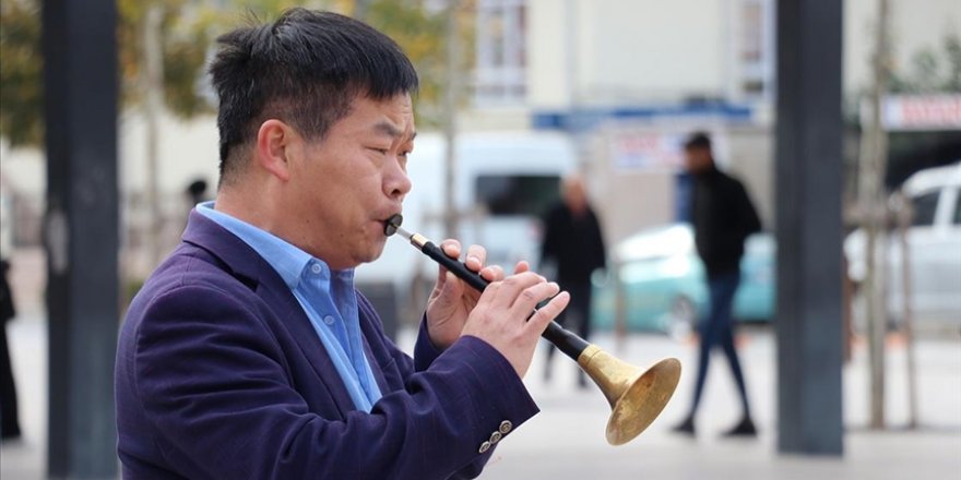 Çinli Jianwei Tao, geleneksel müzik aleti "Suona" ile Tekirdağ'da kültürünü tanıtıyor