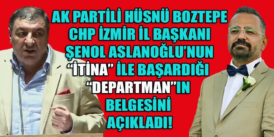 CHP'den 17 yıl önce istifa eden Ak Partili Boztepe'den CHP İzmir il başkanlığı banka üzerinden aidat parası kesti!