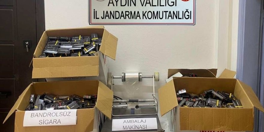 Germencik'te kaçak sigara operasyonunda 2 kişi gözaltına alındı