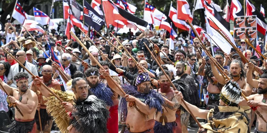 On binlerce kişi, Yeni Zelanda yerlisi Māori halkını desteklemek için bir araya geldi