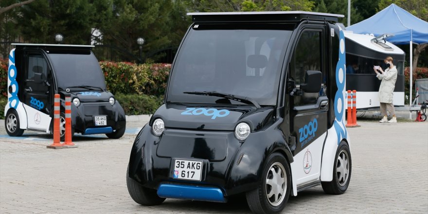 Elektrikli mini araç, "paylaşımlı" olarak İzmir'de yollara çıktı