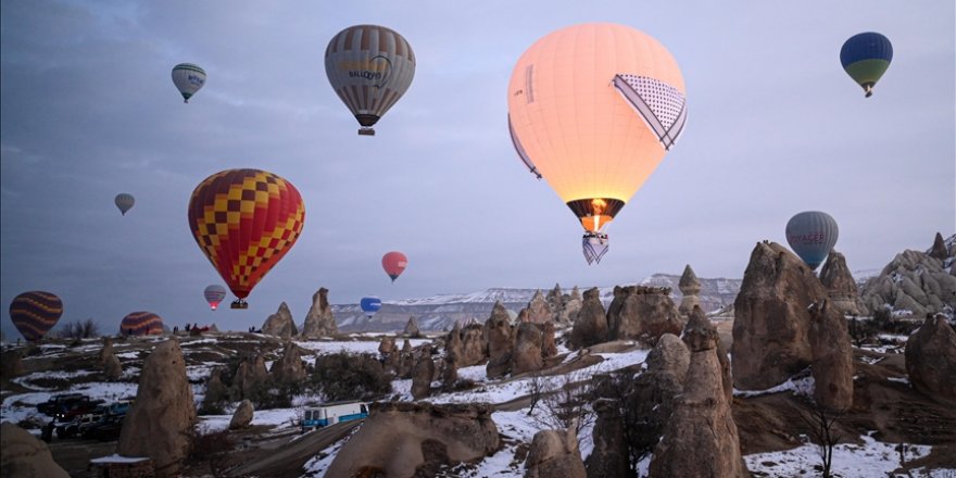 Kapadokya'da "Barış Balonu" Gazze halkına destek için uçtu