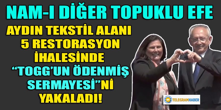 Aydın BŞB, 5.'nci Aydın Tekstil Alanı restorasyon ihalesinde TOGG'un ödenmiş sermayesini yakaladı!