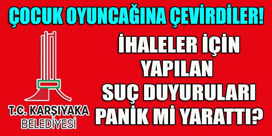 Karşıyaka belediyesinde ihale paniği! 32 araçlık ihaleyi 2. deneme de sonuçlandıramadılar...