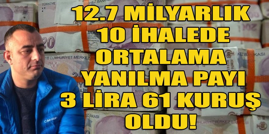 Ulaşım A.Ş., İETT ihalelerine teklif verirken en fazla 7.17 lira ile 0.45 kuruş arasında yanılmış!