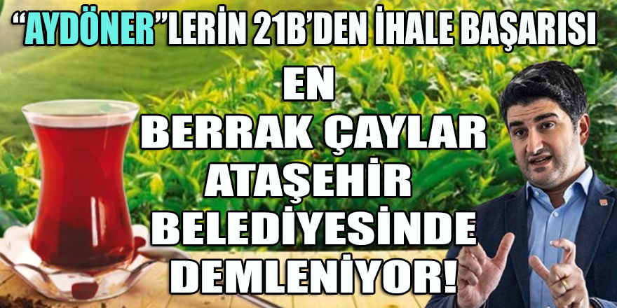 CHP'li Ataşehir belediyesi kiralama ihalelerine yeni bir çeşit daha kattı: Su arıtma cihazı...