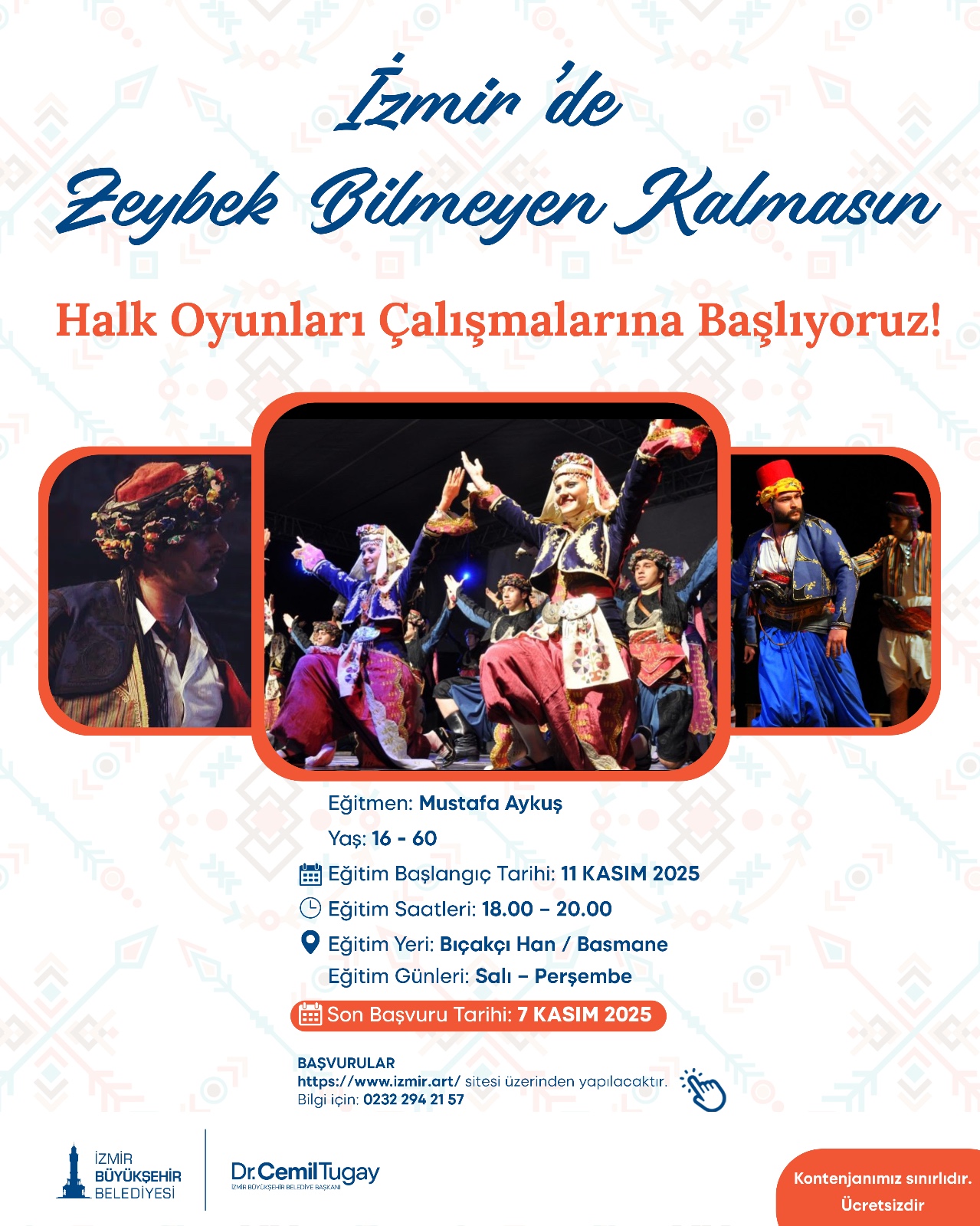 İzmirliler halk oyunları eğitimlerinde buluşuyor