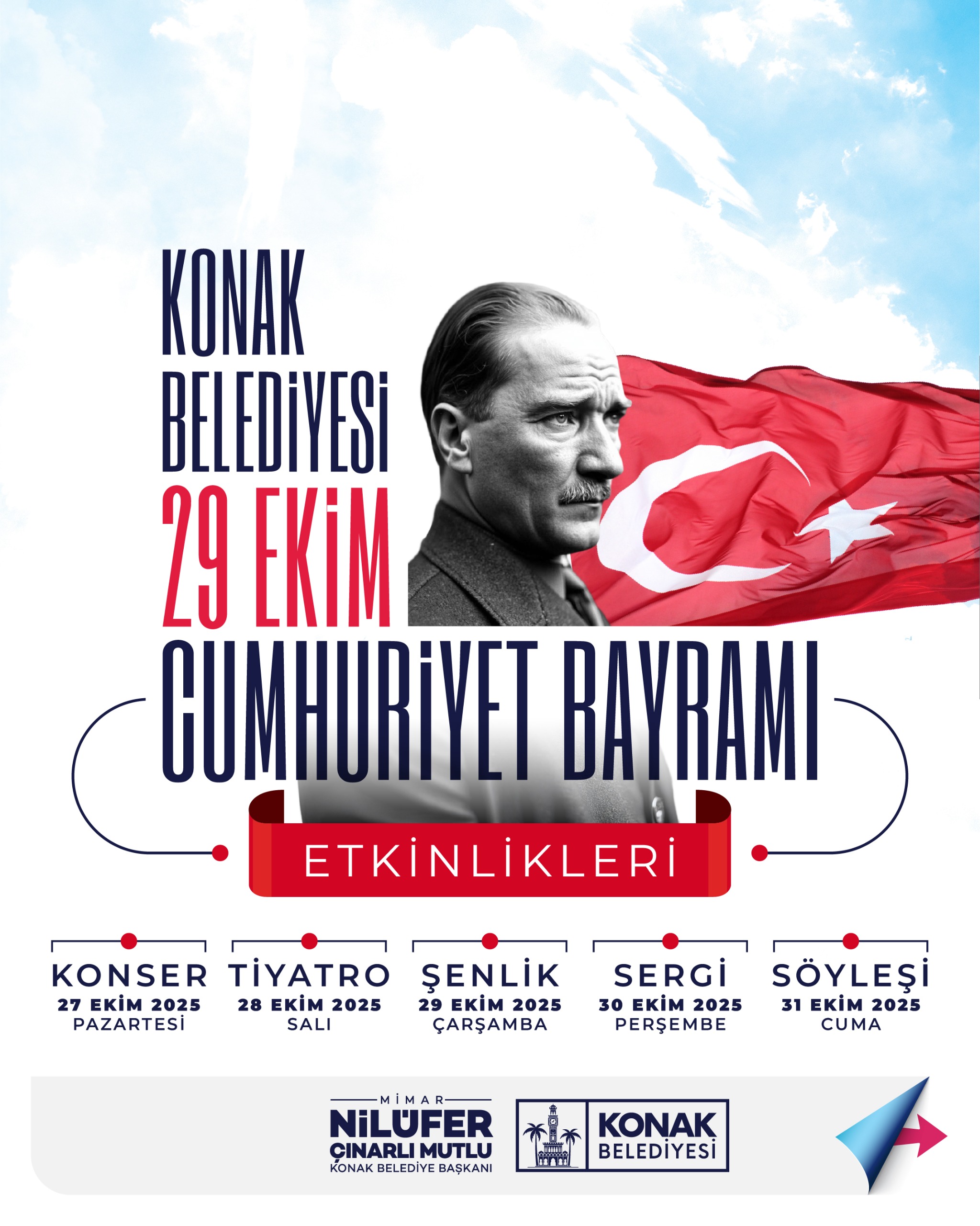 Konak’ta Cumhuriyet Bayramı coşkusu başladı