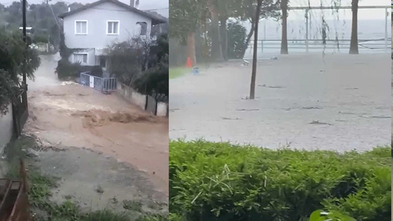 Gümüldür'ü sel vurdu!