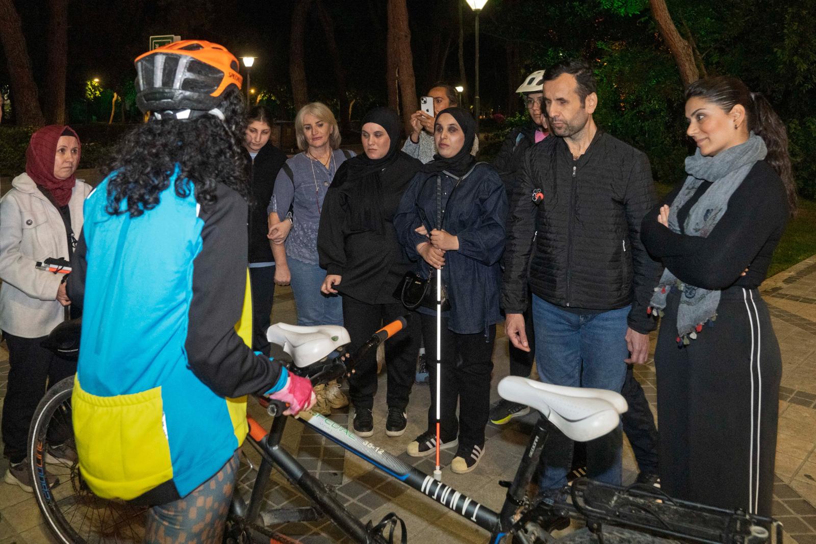 Görme engelliler Kültürpark’ta pedal çevirdi