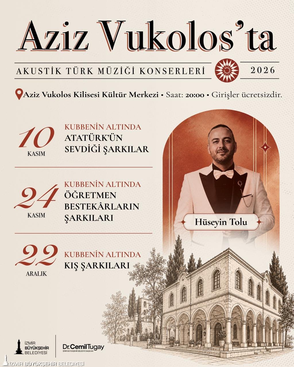 Aziz Vukolos’ta akustik müzik konserleri başlıyor
