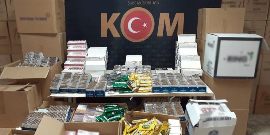 İzmir'de piyasa değeri 6 milyon lira olan kaçak ürün ele geçirildi