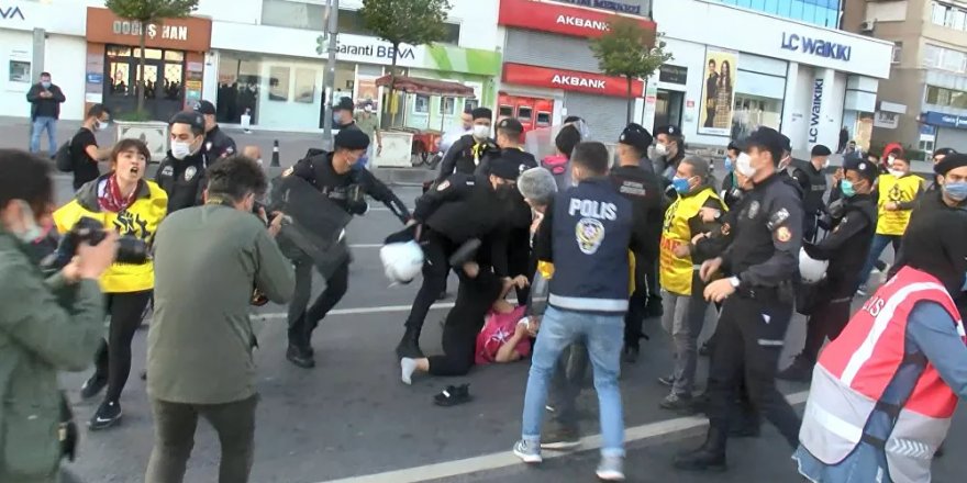 Taksim'e yürümek isteyen gruplara gözaltı