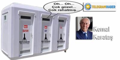 Karataş, İzmir Büyükşehir'in 'seyyar hela'larının törenle açılmasını savundu ve ekledi: Oh... Oh... Çok güzel... Çok rahatmış...