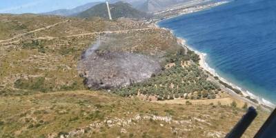 Muğla'da çıkan yangında bir hektar orman alanı zarar gördü