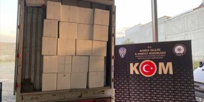 Manisa'da 6 milyon 400 bin makaron ele geçirildi