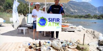 Fethiye'deki lagünde deniz dibi temizliği yapıldı