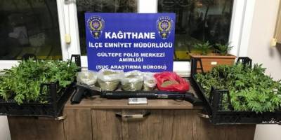 Kağıthane’de uyuşturucu madde satan karı kocaya polis baskını