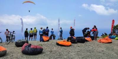 Samandağ'da yamaç paraşütü şampiyonası coşkusu