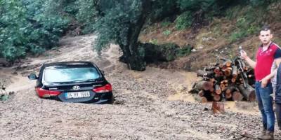 Sağanak yağış Köşk’te etkili oldu