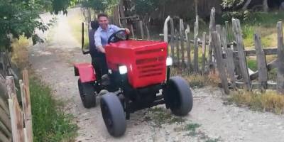 Görüp hayal etti, kendi traktörünü yaptı