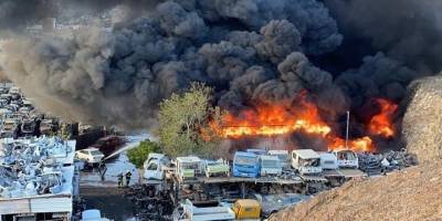 Umman'da sanayi bölgesinde büyük yangın