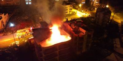 Sinop’ta şömineden çıkan yangın pansiyonu küle çevirdi