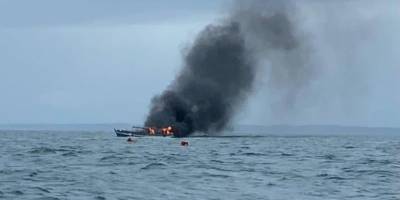 Kamboçya açıklarında tekne yandı: 1 ölü