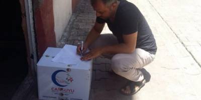 Adıyaman'da 240 aileye yardım kolisi ulaştırdı