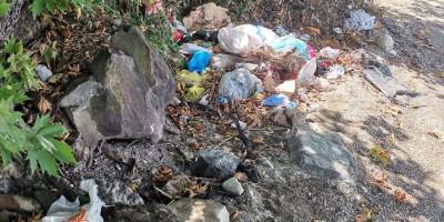 Göl çevresinden onlarca torba atık toplandı