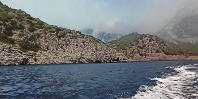 Son dakika: Marmaris yangını Domuz Koyu'na sıçradı