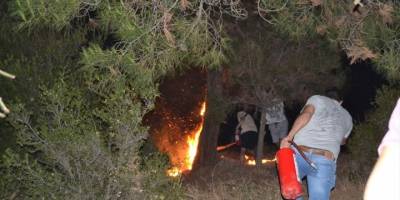 Manisa'da çıkan orman yangınında 10 dönüm alan zarar gördü