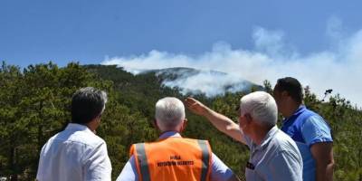 Başkan Gürün, yangın bölgesinde