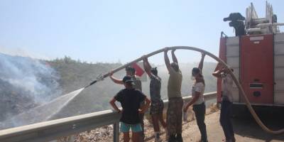 Söndürme ve soğutma çalışması sürüyor