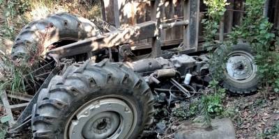 Traktör şarampole yuvarlandı, 18 yaşındaki sürücü öldü