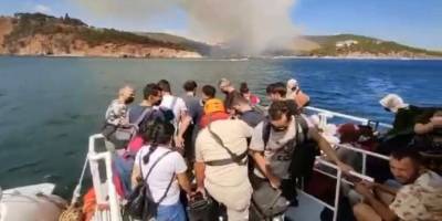 Heybeliada'da yangın sonrası tahliyeler başladı