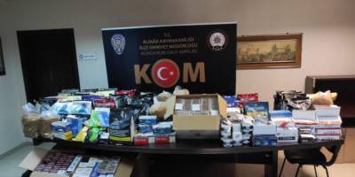 İzmir’de kaçak tütün operasyonu: On binlerce makaron ve 131 kilo tütün ele geçirildi
