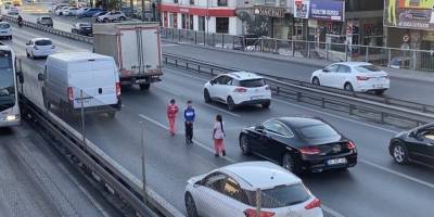 E-5’te çocukların ölümle oyunu kamerada