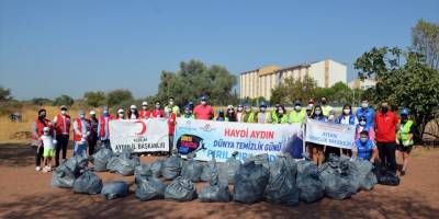 Aydın'da "Dünya Temizlik Günü" kapsamında çevre temizliği yapıldı