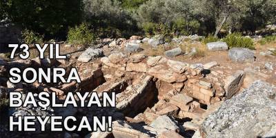 Amos Antik Kenti'ndeki Athena Tapınağı'nın gün yüzüne çıkarılması heyecan yarattı